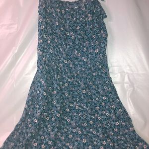 mini floral blue dress